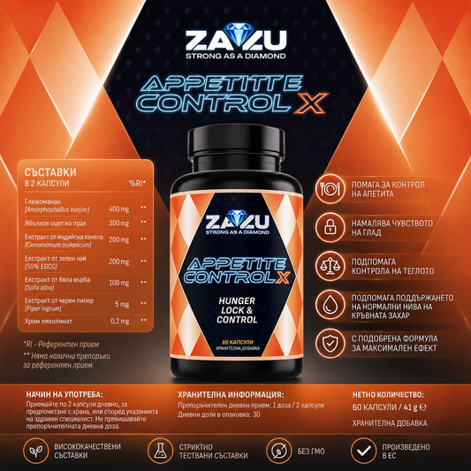 APPETITE CONTROL X: Мощен Контрол на Апетита и Кръвната Захар