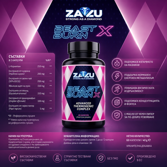 BEAST BURN X: Супер Мощен Фет Бърнър